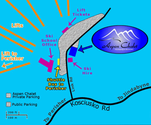 Map Showing Aspen Chalet